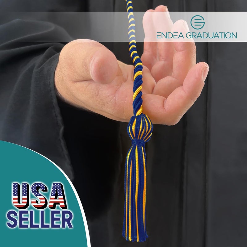 Endea Graduation Single Honor Cord Two-Color (Royal Blue/Gold) - Image 2
